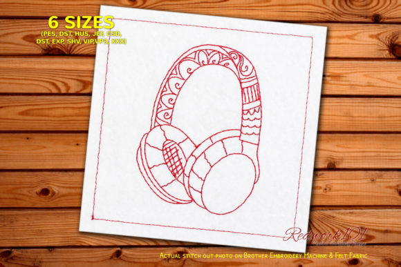 A Modern Music Embroidery for Craft Fair Products