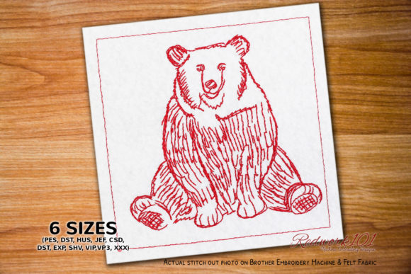 A Review of the Creative Fabrica Sitting Brown Bear Embroidery Design
