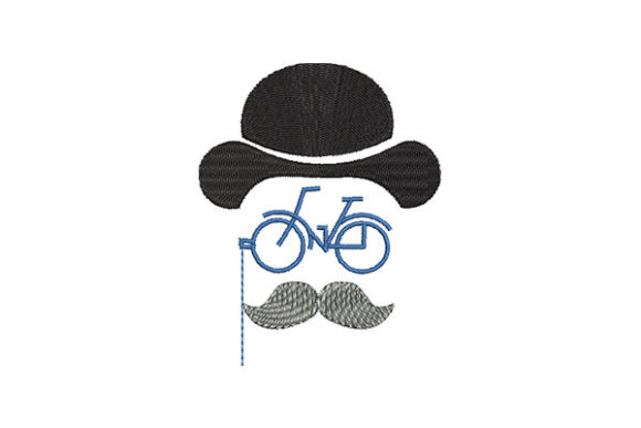 A Vintage Gentleman Embroidery for Apparel Design