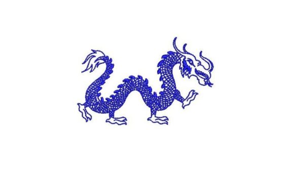 Chinoiserie Dragon Embroidery for Boutique Apparel