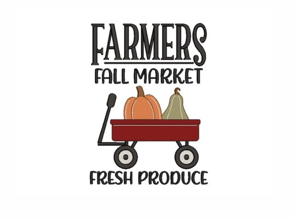 Farmers Fall Market Embroidery Design Review for Craft Fairs